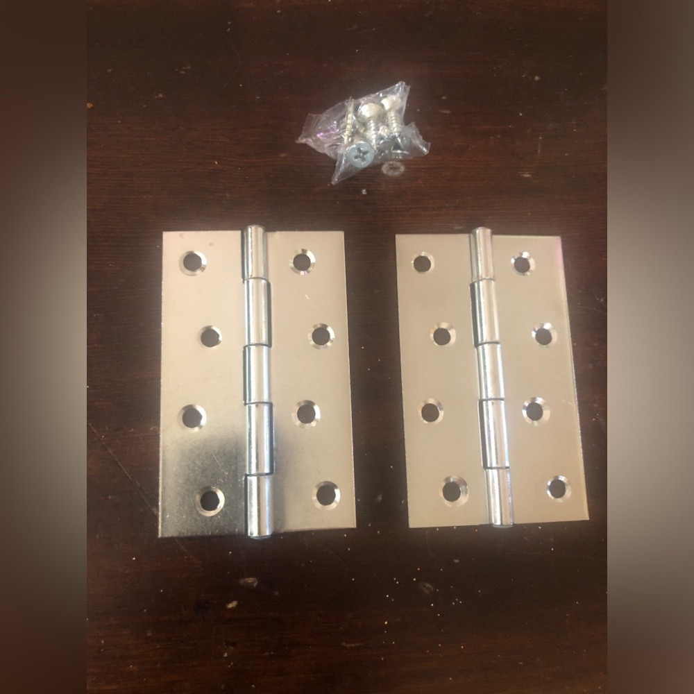 Stainless Hinges & Screws: 3.50” x 2” (2). NEW.
